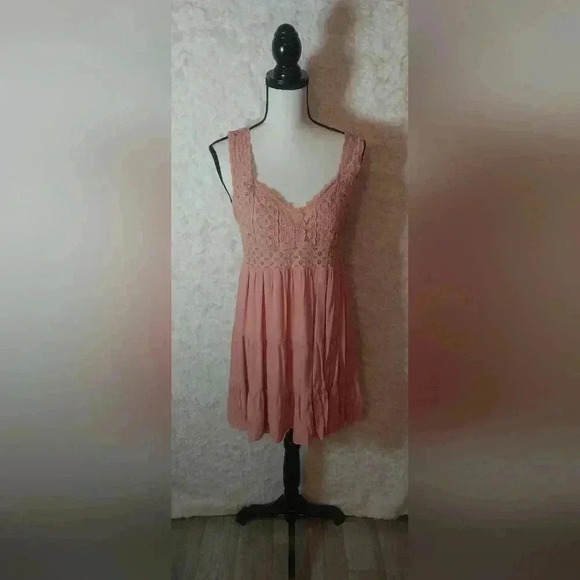 Entro Sz Large Faiirycore Eyelet Lace Top Ruffle Bottom Dress - Picture 2 of 8